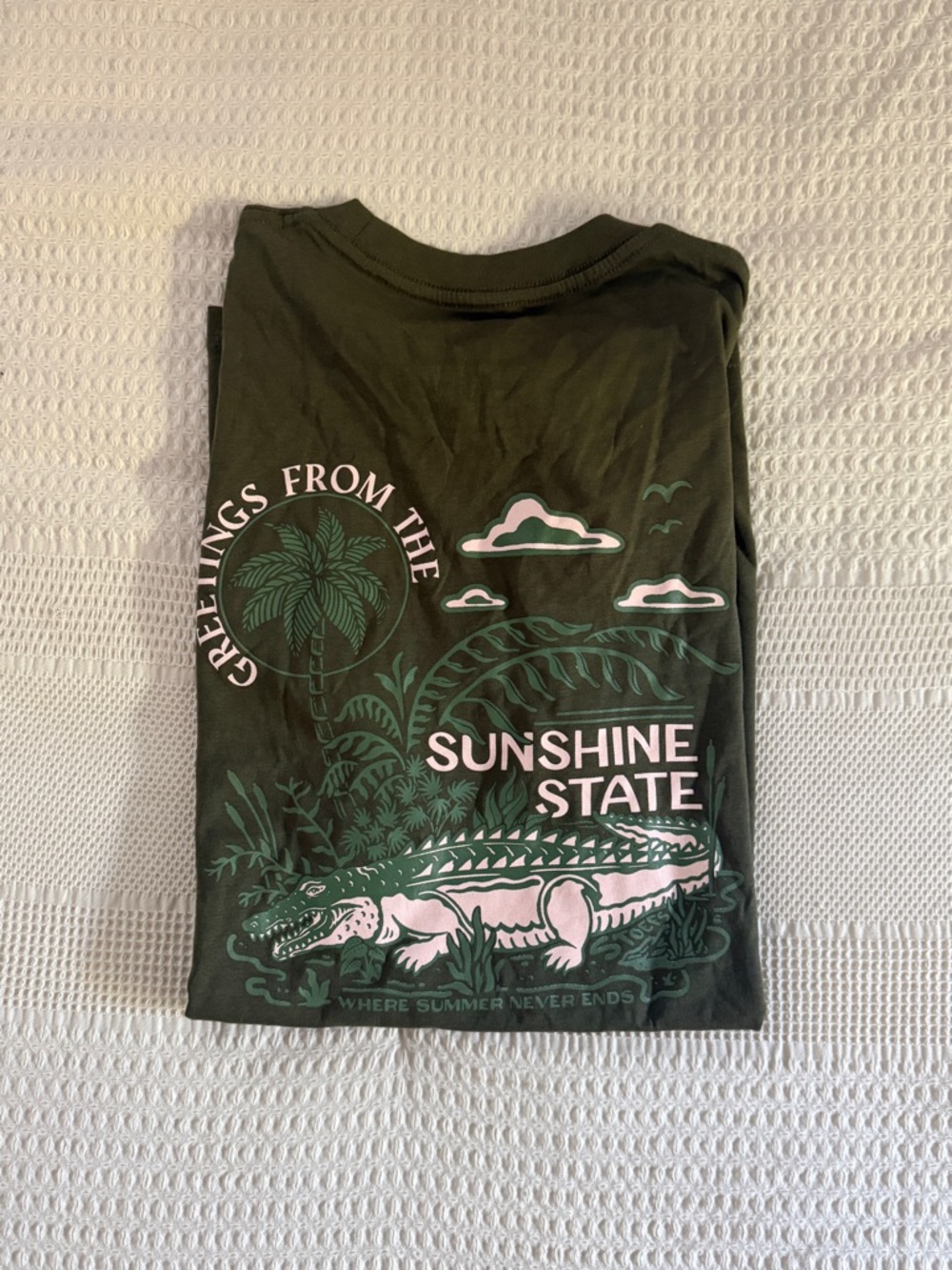 Stoef's 'Welcome to Florida' Olive Green Graphic Tee